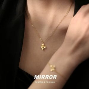 שרשרת עצם הבריח גרדניה - ציפוי כסף 925